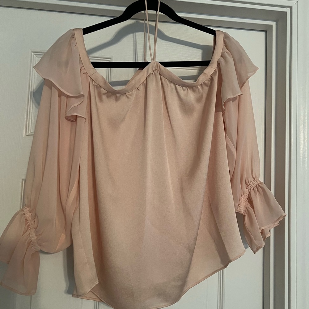 1 State halter style off the shoulder top
